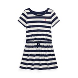 Toddler and Little Girls Striped Cotton Jersey Tee Dress