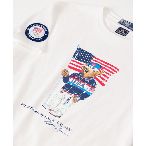 폴로 랄프로렌 Big Boys Team USA Polo Bear Cotton Jersey Tee