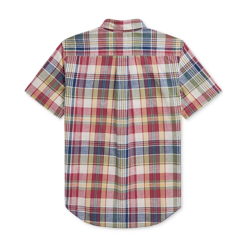 폴로 랄프로렌 Big Boys Cotton Madras Short-Sleeve Shirt