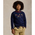 Big Boys Corduroy Logo Fleece Sweatshirt