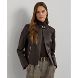 Petite Leather Moto Jacket