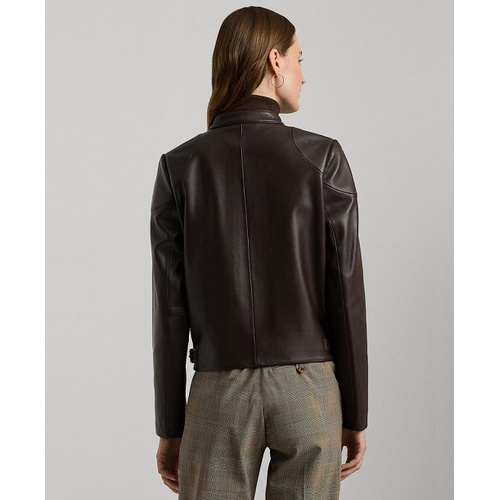 폴로 랄프로렌 Petite Leather Moto Jacket