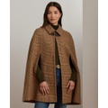 Womens Wool-Blend Cape Coat