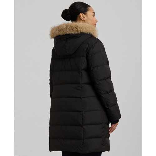 폴로 랄프로렌 Plus Size Faux-Fur-Trim Hooded Puffer Coat