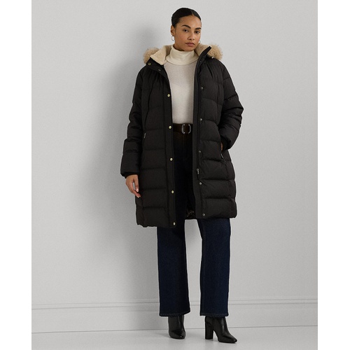 폴로 랄프로렌 Plus Size Faux-Fur-Trim Hooded Puffer Coat