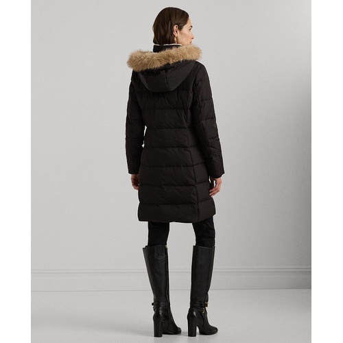 폴로 랄프로렌 Womens Faux-Fur Hooded Puffer Coat