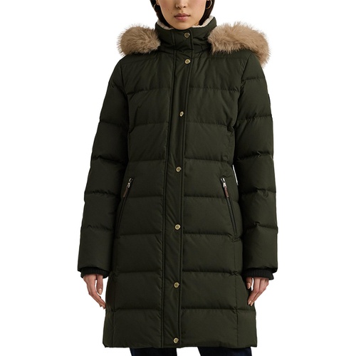 폴로 랄프로렌 Petite Faux-Fur-Trim Hooded Puffer Coat