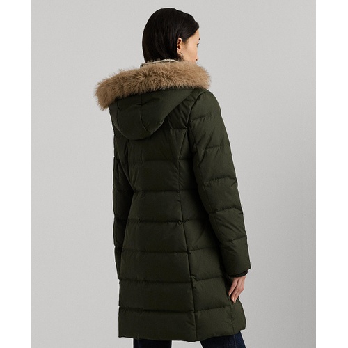 폴로 랄프로렌 Petite Faux-Fur-Trim Hooded Puffer Coat