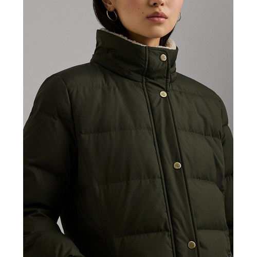 폴로 랄프로렌 Petite Faux-Fur-Trim Hooded Puffer Coat