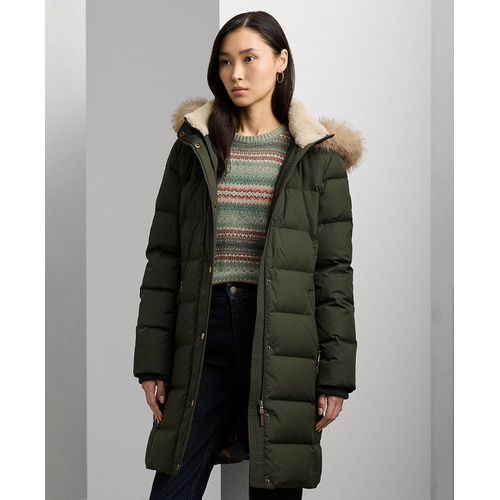 폴로 랄프로렌 Petite Faux-Fur-Trim Hooded Puffer Coat