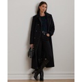 Womens Double-Breasted Belted Trench Coat