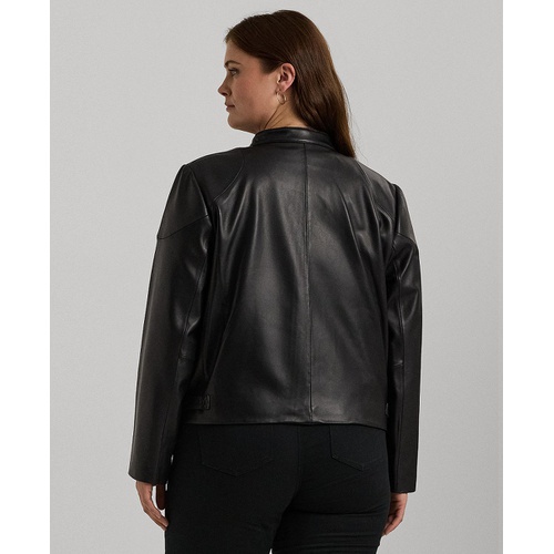 폴로 랄프로렌 Plus Size Leather Moto Jacket