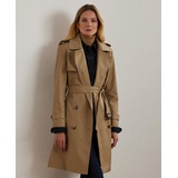 Petite Belted Water-Resistant Trench Coat