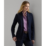 Womens One-Button Denim Blazer Regular & Petite