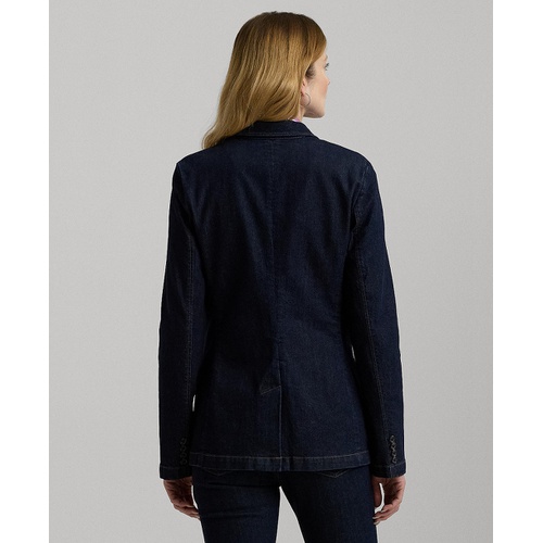 폴로 랄프로렌 Womens One-Button Denim Blazer Regular & Petite