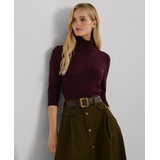 Womens Silk-Blend Turtleneck Sweater