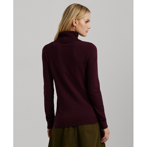 폴로 랄프로렌 Womens Silk-Blend Turtleneck Sweater