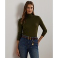 Womens Silk-Blend Turtleneck Sweater