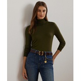 Womens Silk-Blend Turtleneck Sweater