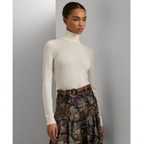 Womens Silk-Blend Turtleneck Sweater