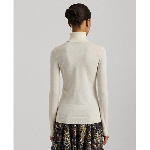 폴로 랄프로렌 Womens Silk-Blend Turtleneck Sweater