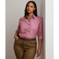 Plus Size Cotton Striped Shirt