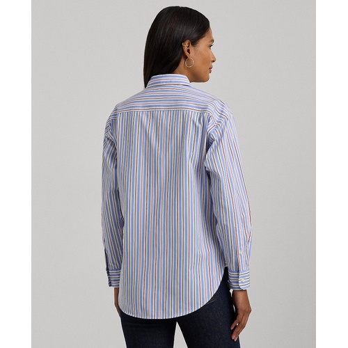 폴로 랄프로렌 Petite Relaxed-Fit Striped Broadcloth Shirt