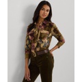 Womens Slim-Fit Floral Shirt