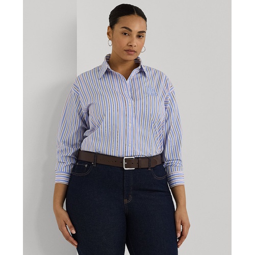 폴로 랄프로렌 Plus Size Cotton Striped Shirt