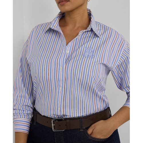 폴로 랄프로렌 Plus Size Cotton Striped Shirt