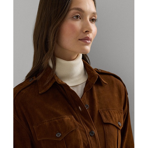 폴로 랄프로렌 Womens Suede Utility Shirt