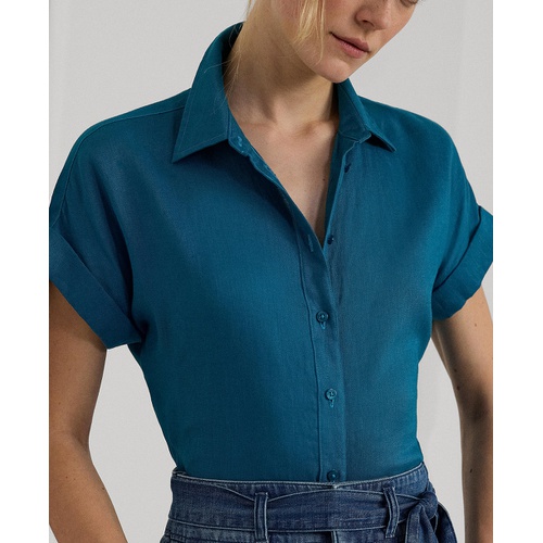 폴로 랄프로렌 Womens Linen Cuffed Shirt