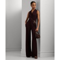 Womens Chain-Trim Stretch Jersey Jumpsuit