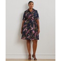 Plus Size Printed Shirtdress