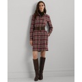 Womens Checked Plaid Shirtdress