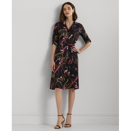 폴로 랄프로렌 Petite Belted Floral Shirtdress