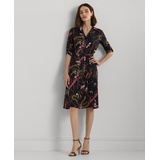 Womens Belted Floral Shirtdress