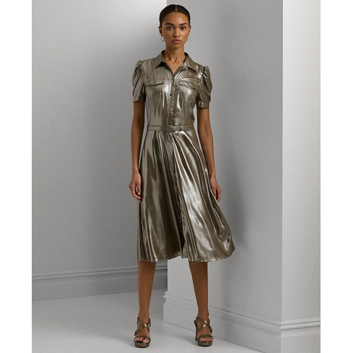 폴로 랄프로렌 Womens Metallic Chiffon Shirtdress