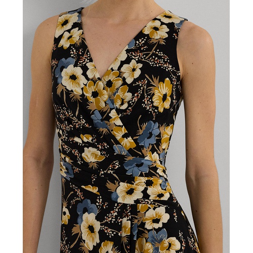 폴로 랄프로렌 Womens Floral Surplice Jersey Sleeveless Dress