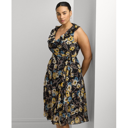 폴로 랄프로렌 Plus Size Belted A-Line Dress