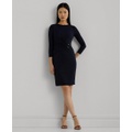 Womens Jersey Three-Quarter-Sleeve Dress