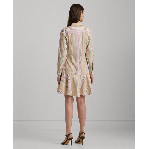 폴로 랄프로렌 Womens Striped Tie-Waist Broadcloth Shirtdress