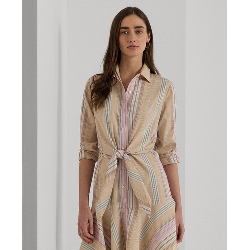 폴로 랄프로렌 Womens Striped Tie-Waist Broadcloth Shirtdress