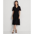 Womens Belted Georgette Dress