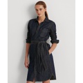 Belted Denim Shirtdress