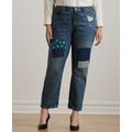 Plus Size Patchwork Boyfriend Jeans