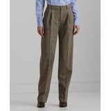 Womens Glen Check Straight-Leg Pants