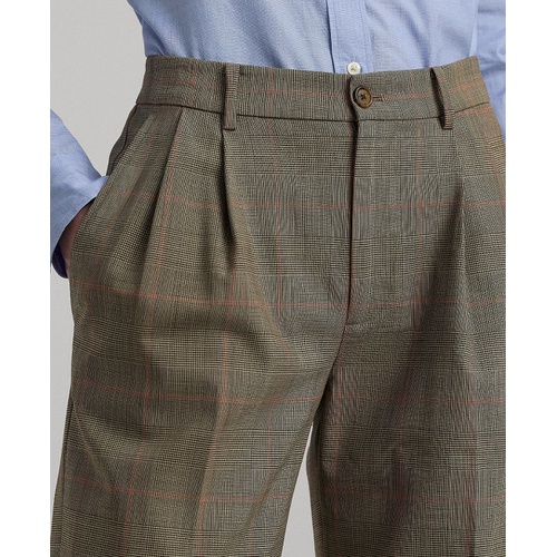 폴로 랄프로렌 Womens Glen Check Straight-Leg Pants