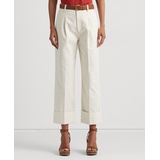 Double-Faced Stretch Cotton Ankle Pants