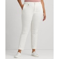 Plus Size Stretch Cotton Cropped Pants